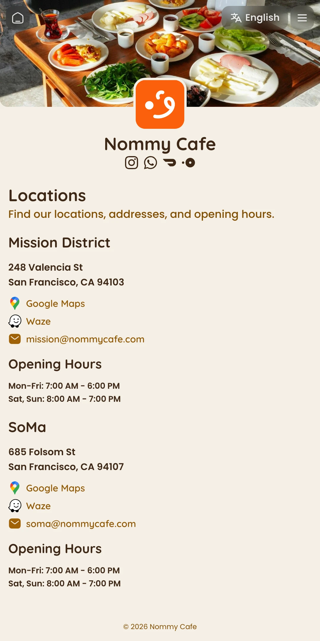 Preview of the Ember Locations page layout