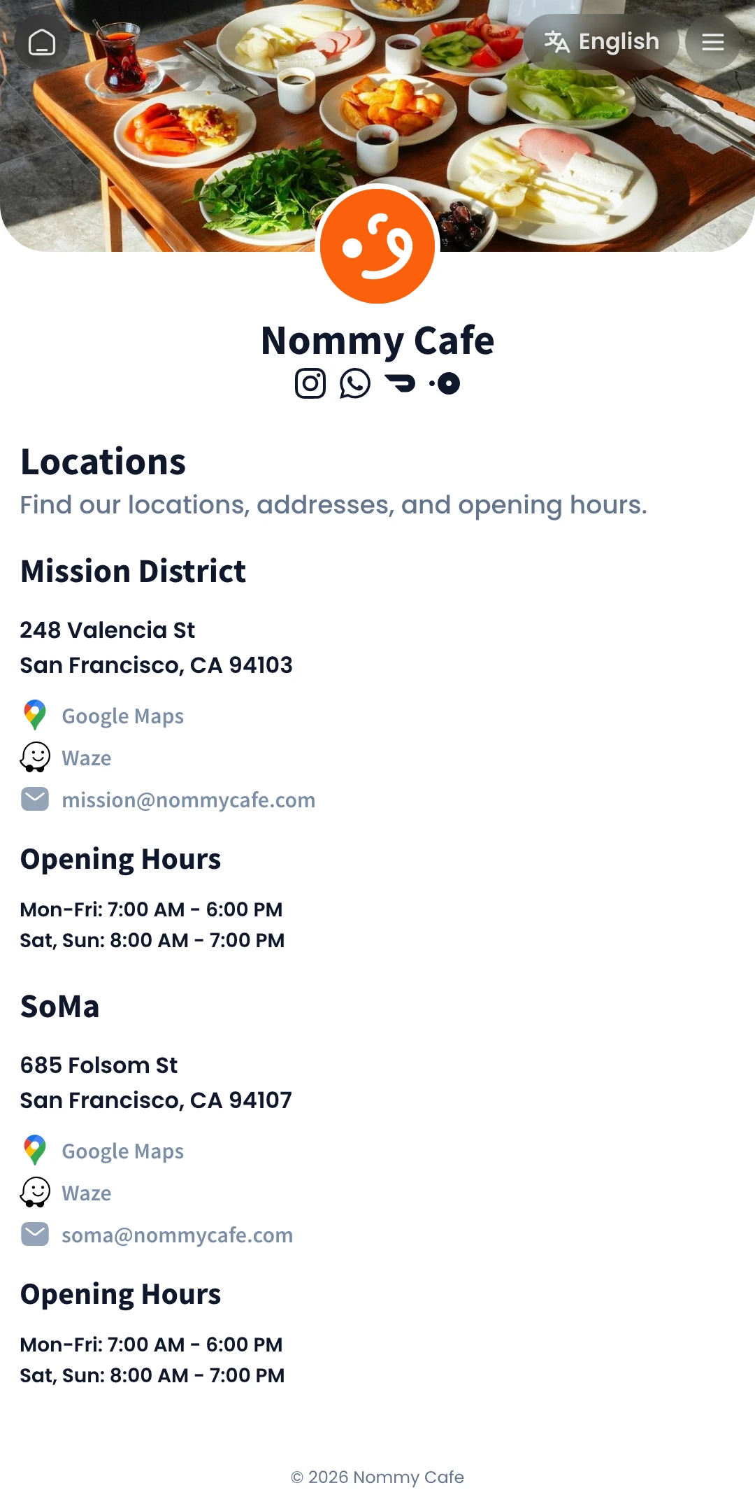 Preview of the Minimal Locations page layout