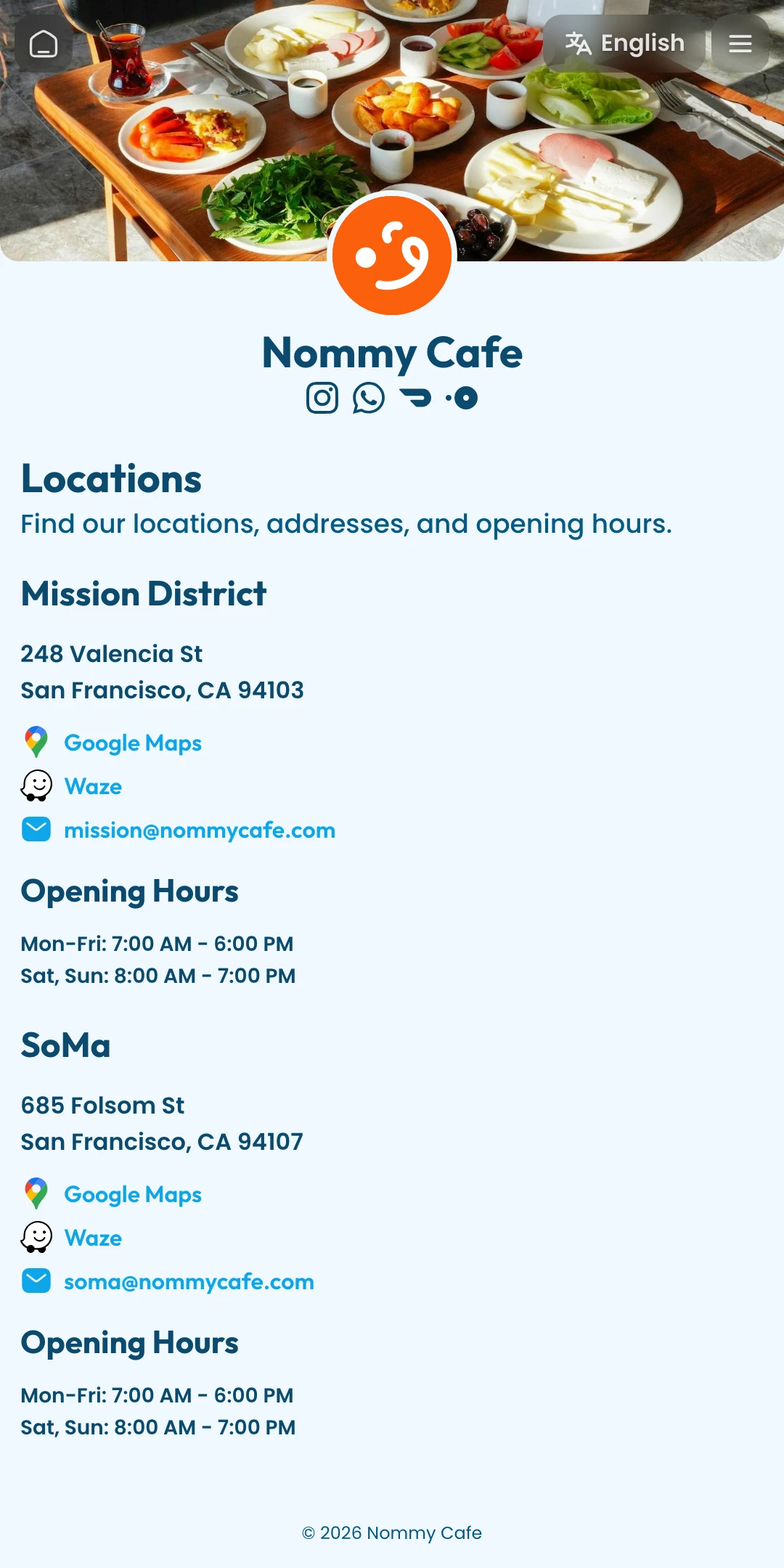 Preview of the Ocean Locations page layout