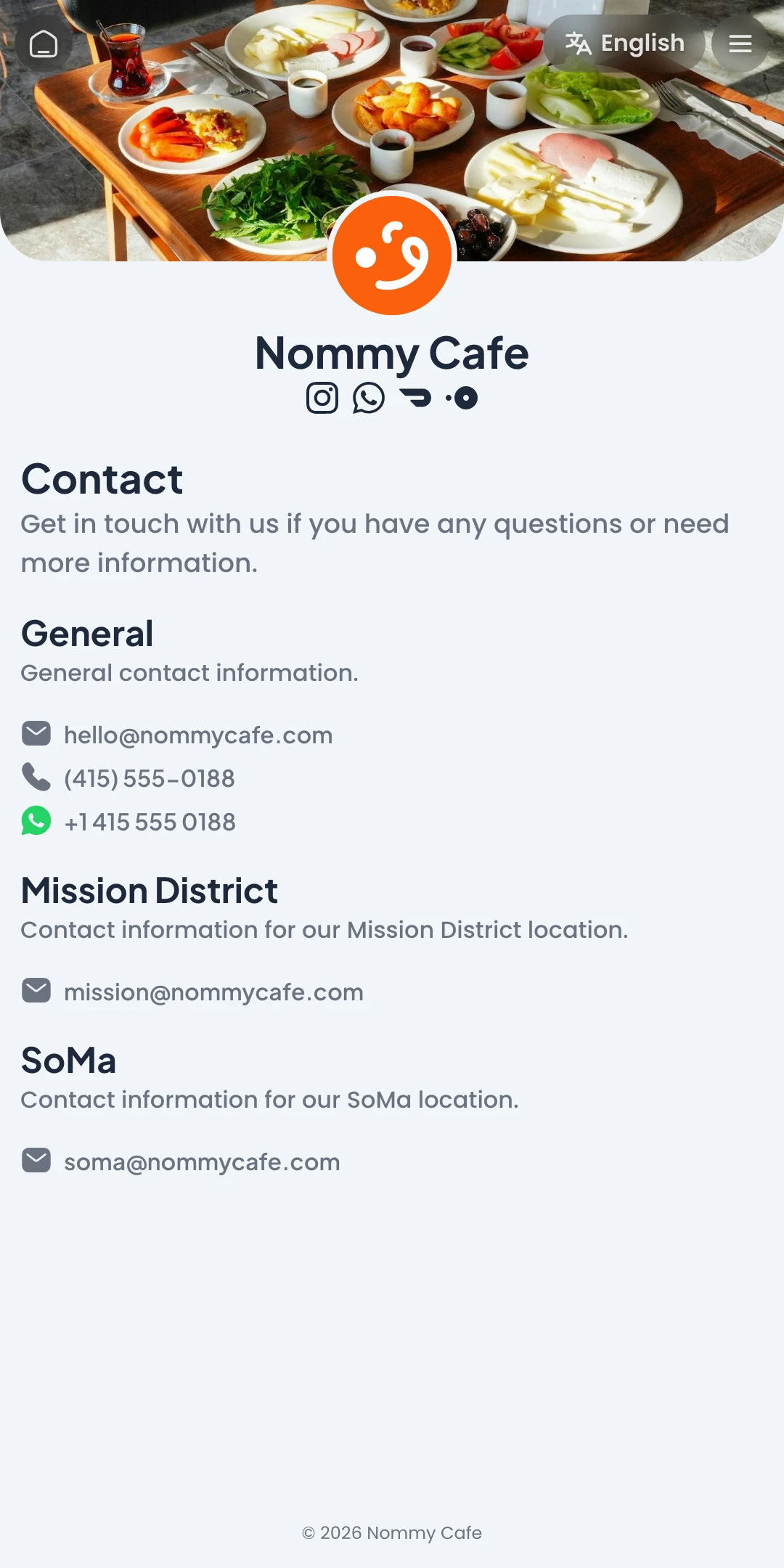 Preview of the Zen Contact page layout